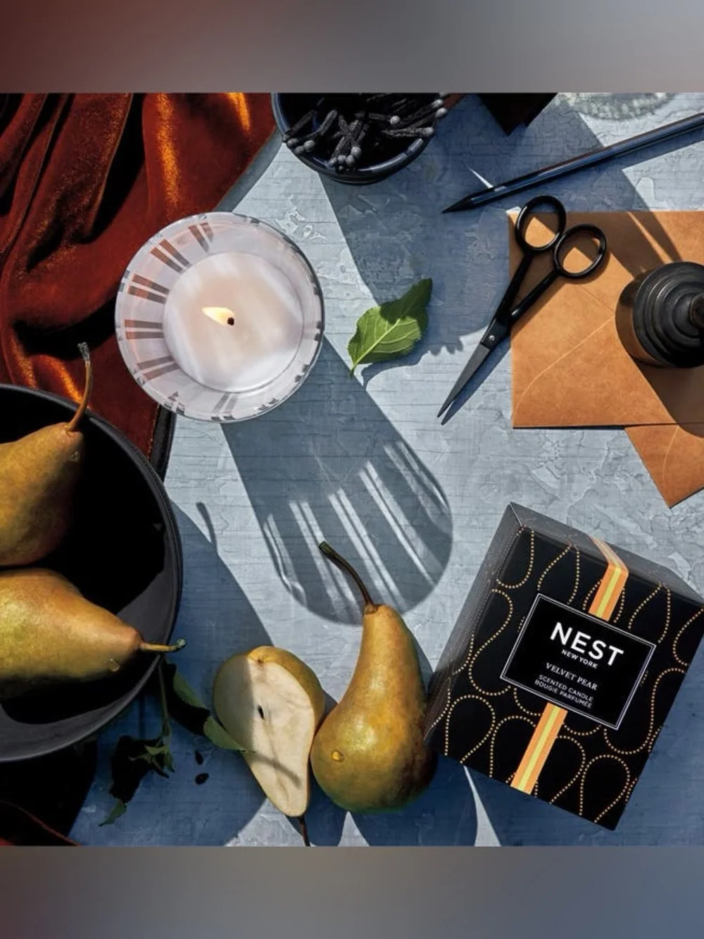 NEST New York Velvet Pear Bundle Lg. Candle (8.1 Oz.)+F/S Diffuser (5.9 Oz.) NIB
